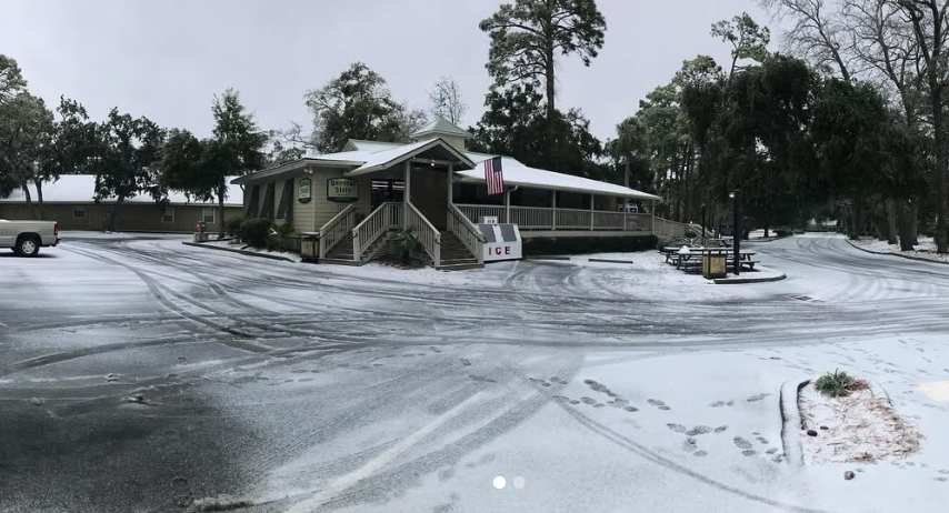 Snowy Day at Palmetto Bay General Store